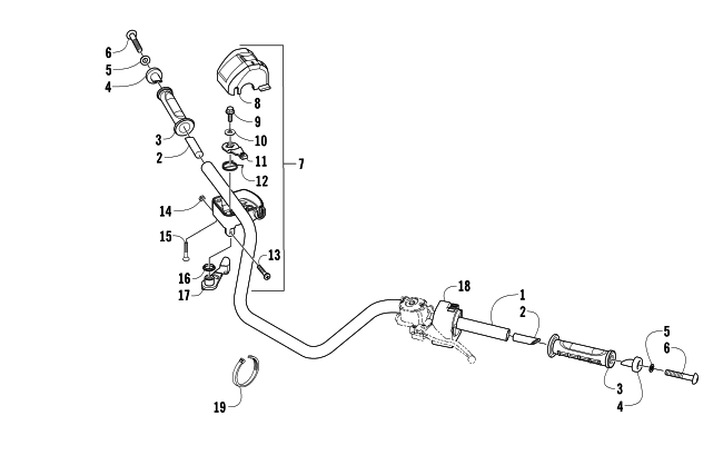 Parts Diagram for Arctic Cat 2014 XC 450 EFI / ATV HANDLEBAR ASSEMBLY