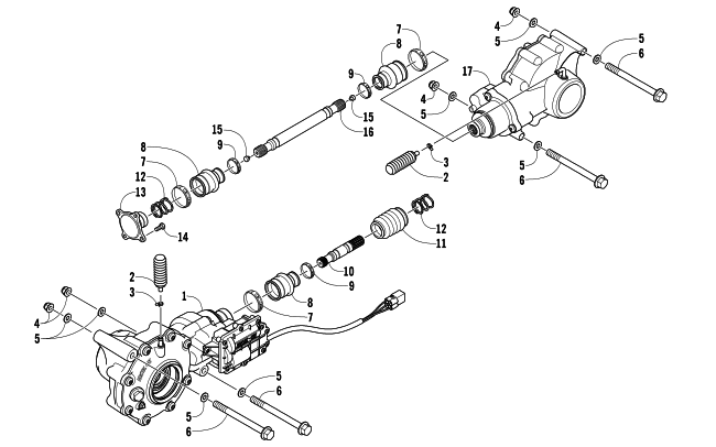 Parts Diagram for Arctic Cat 2013 500 ATV DRIVE TRAIN ASSEMBLY