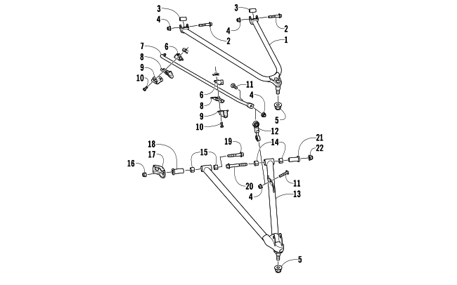 Parts Diagram for Arctic Cat 2013 SNO PRO 600 SNOWMOBILE A-ARM AND SWAY BAR ASSEMBLY