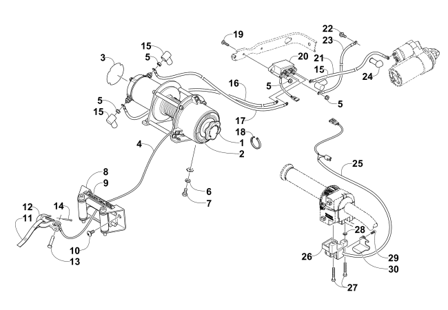 Parts Diagram for Arctic Cat 2013 700 DIESEL ATV WINCH ASSEMBLY