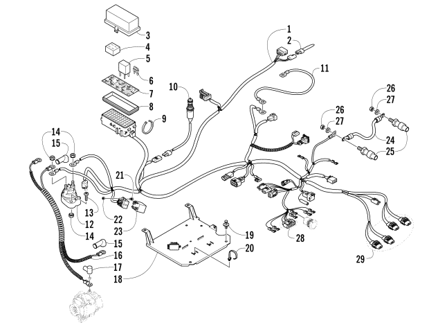 Parts Diagram for Arctic Cat 2015 700 DIESEL ATV WIRING HARNESS ASSEMBLY