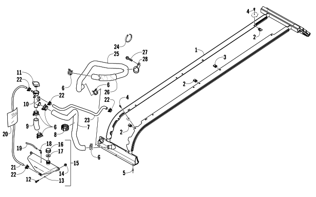 Parts Diagram for Arctic Cat 2013 TZ1 SNOWMOBILE COOLING ASSEMBLY