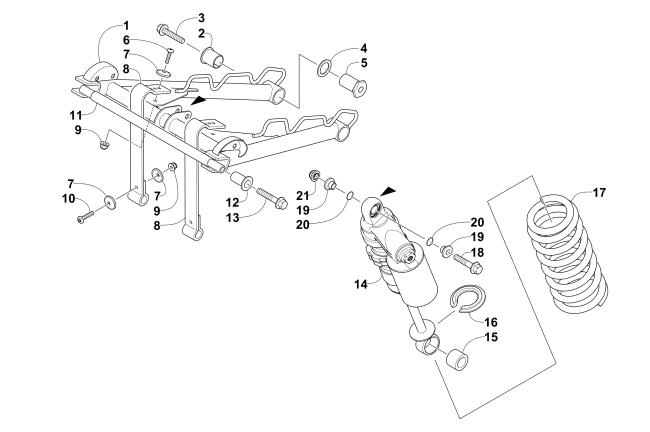 Parts Diagram for Arctic Cat 2013 SNO PRO 600 SNOWMOBILE REAR SUSPENSION FRONT ARM ASSEMBLY