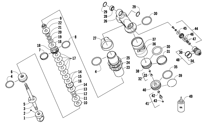 Parts Diagram for Arctic Cat 2014 ZR 6000 SNO PRO R SNOWMOBILE REAR SUSPENSION FRONT ARM SHOCK ABSORBER