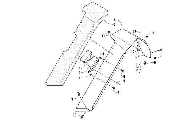Parts Diagram for Arctic Cat 2013 SNO PRO 600 SNOWMOBILE BELT GUARD ASSEMBLY