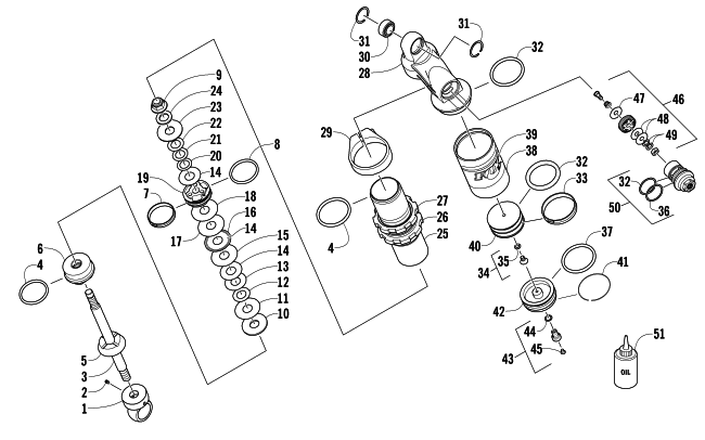 Parts Diagram for Arctic Cat 2013 SNO PRO 600 CROSS COUNTRY SNOWMOBILE REAR SUSPENSION FRONT ARM SHOCK ABSORBER