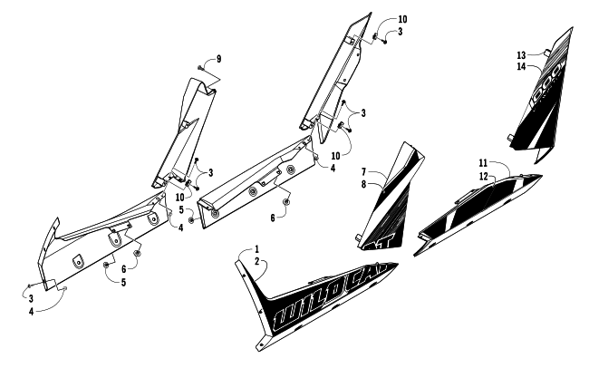 Parts Diagram for Arctic Cat 2013 WILDCAT 4 ATV SIDE PANEL ASSEMBLY