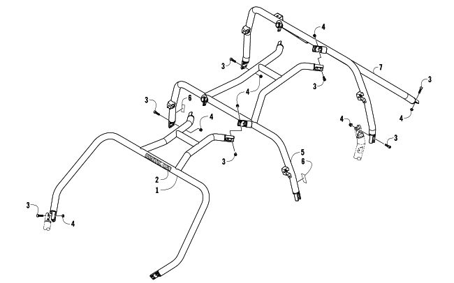 Parts Diagram for Arctic Cat 2014 WILDCAT 4 LTD ATV ROPS ASSEMBLY