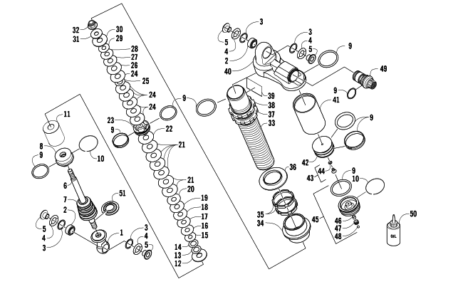 Parts Diagram for Arctic Cat 2014 WILDCAT 4 ATV FRONT SUSPENSION SHOCK ABSORBER
