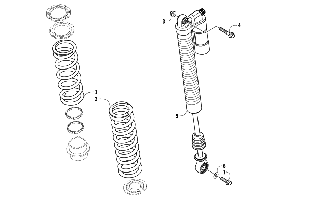 Parts Diagram for Arctic Cat 2014 WILDCAT 1000 LTD ATV REAR SUSPENSION SHOCK ASSEMBLY