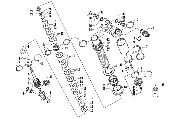 Parts Diagram for Arctic Cat 2014 WILDCAT 4X ATV REAR SUSPENSION SHOCK ABSORBER