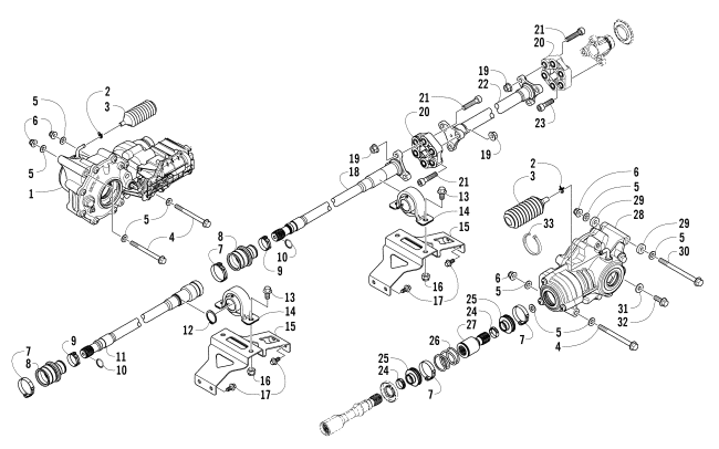 Parts Diagram for Arctic Cat 2013 WILDCAT 4 ATV DRIVE TRAIN ASSEMBLY