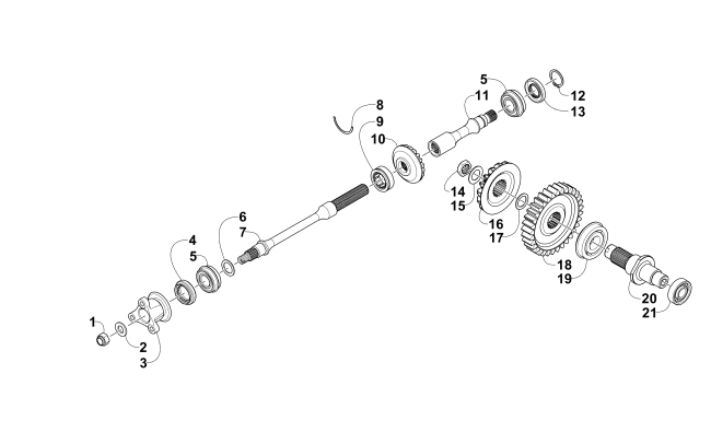 Parts Diagram for Arctic Cat 2014 WILDCAT 4X ATV SECONDARY DRIVE ASSEMBLY