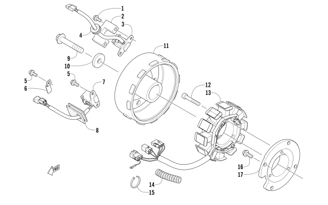 Parts Diagram for Arctic Cat 2017 ZR 6000 LXR ES 129 SNOWMOBILE MAGNETO