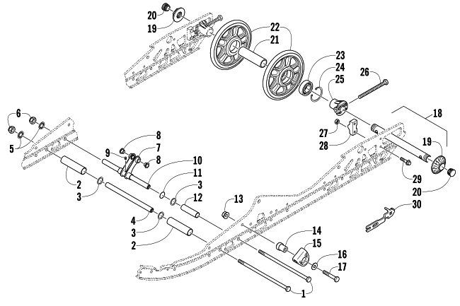 Parts Diagram for Arctic Cat 2013 SNO PRO 600 SNOWMOBILE IDLER WHEEL ASSEMBLY