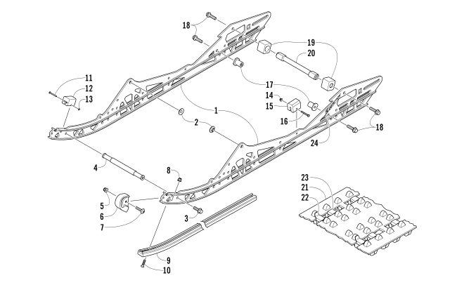 Parts Diagram for Arctic Cat 2014 ZR 9000 SNO PRO SNOWMOBILE SLIDE RAIL AND TRACK ASSEMBLY