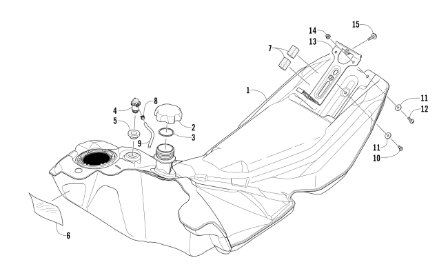 Parts Diagram for Arctic Cat 2017 M 6000 SNO PRO ES 153 SNOWMOBILE GAS TANK ASSEMBLY