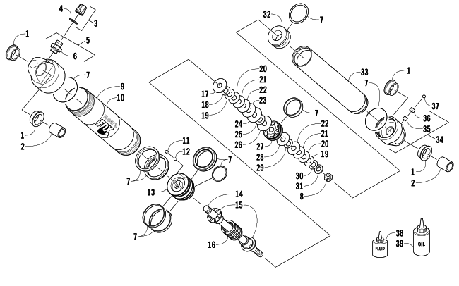 Parts Diagram for Arctic Cat 2014 XF 8000 141 HIGH COUNTRY SNO PRO LTD SNOWMOBILE FRONT SUSPENSION SHOCK ABSORBER