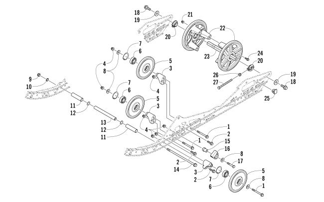 Parts Diagram for Arctic Cat 2012 F 1100 TURBO SNO PRO ANNIVERSARY SNOWMOBILE IDLER WHEEL ASSEMBLY