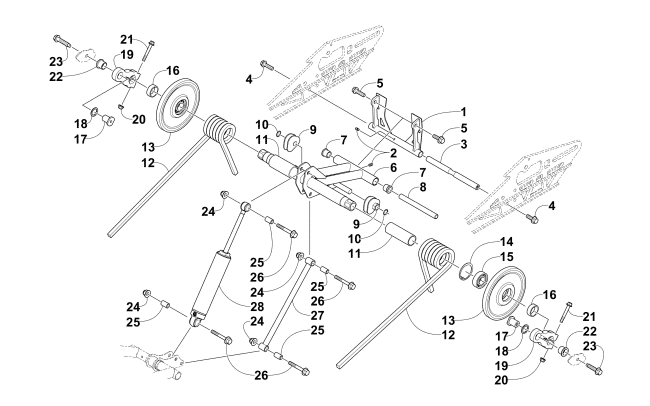 Parts Diagram for Arctic Cat 2016 ZR 7000 129 LXR SNOWMOBILE REAR SUSPENSION REAR ARM ASSEMBLY