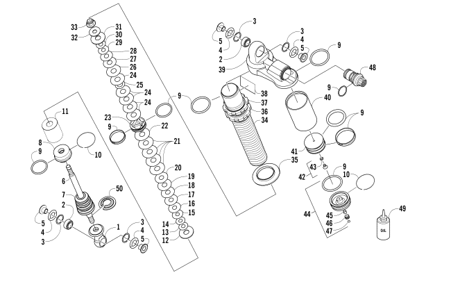 Parts Diagram for Arctic Cat 2014 WILDCAT 1000 LTD ATV FRONT SUSPENSION SHOCK ABSORBER