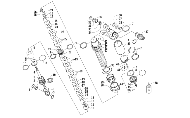 Parts Diagram for Arctic Cat 2014 WILD ATV REAR SUSPENSION SHOCK ABSORBER