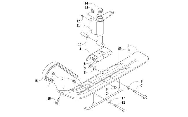 Parts Diagram for Arctic Cat 2013 AC SNO PRO 120 SNOWMOBILE SKI AND SPINDLE ASSEMBLY