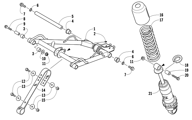 Parts Diagram for Arctic Cat 2014 XF 9000 141 SNO PRO CROSS-COUNTRY SNOWMOBILE REAR SUSPENSION FRONT ARM ASSEMBLY