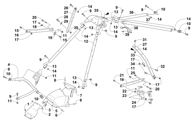 Parts Diagram for Arctic Cat 2014 ZR 9000 SNO PRO SNOWMOBILE STEERING SUPPORT ASSEMBLY