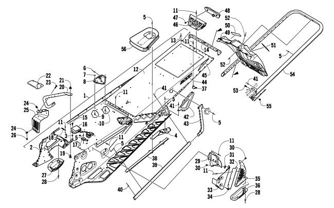 Parts Diagram for Arctic Cat 2014 XF 9000 141 SNO PRO CROSS-COUNTRY SNOWMOBILE TUNNEL AND SNOWFLAP ASSEMBLY