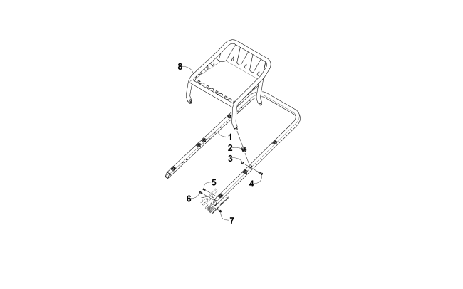 Parts Diagram for Arctic Cat 2014 XF 8000 141 CROSS-TOUR SNOWMOBILE REAR BUMPER AND RACK ASSEMBLY