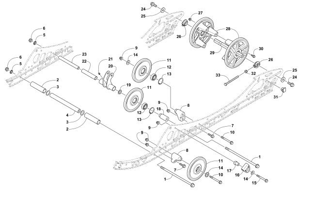 Parts Diagram for Arctic Cat 2014 XF 8000 137 LXR SNOWMOBILE IDLER WHEEL ASSEMBLY