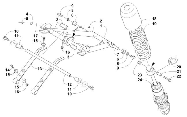 Parts Diagram for Arctic Cat 2015 ZR 7000 SNO PRO LTD SNOWMOBILE REAR SUSPENSION FRONT ARM ASSEMBLY
