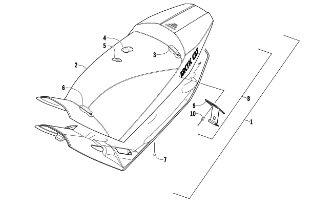 Parts Diagram for Arctic Cat 2014 XF 9000 137 SNO PRO LTD SNOWMOBILE SEAT ASSEMBLY