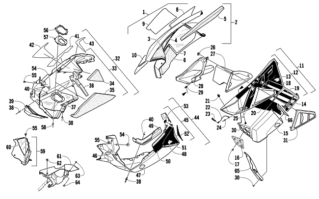 Parts Diagram for Arctic Cat 2014 XF 9000 137 SNO PRO LTD SNOWMOBILE SKID PLATE AND SIDE PANEL ASSEMBLY