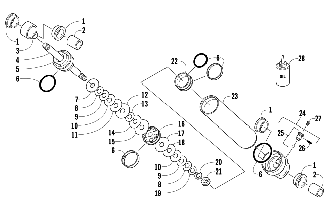 Parts Diagram for Arctic Cat 2014 XF 8000 137 LXR SNOWMOBILE REAR SUSPENSION REAR ARM SHOCK ABSORBER