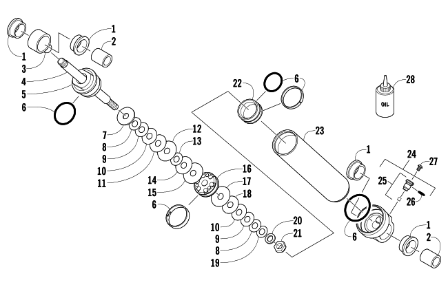 Parts Diagram for Arctic Cat 2014 XF 9000 137 LXR SNOWMOBILE REAR SUSPENSION REAR ARM SHOCK ABSORBER
