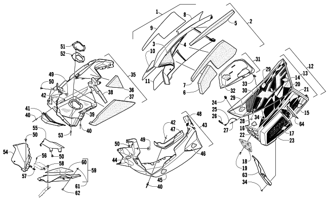 Parts Diagram for Arctic Cat 2014 XF 8000 141 CROSS-COUNTRY SNOWMOBILE SKID PLATE AND SIDE PANEL ASSEMBLY