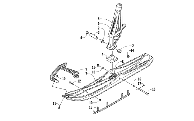 Parts Diagram for Arctic Cat 2014 M 8000 153 SNOWMOBILE SKI AND SPINDLE ASSEMBLY