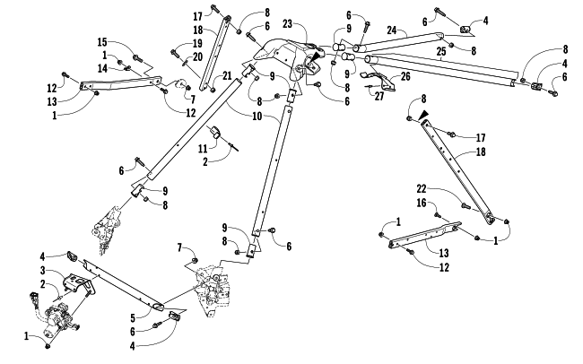 Parts Diagram for Arctic Cat 2014 XF 8000 141 HIGH COUNTRY SNO PRO SNOWMOBILE STEERING SUPPORT ASSEMBLY