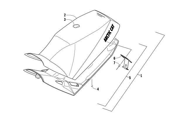 Parts Diagram for Arctic Cat 2014 M 8000 SNO PRO LTD ES 162 SNOWMOBILE SEAT ASSEMBLY