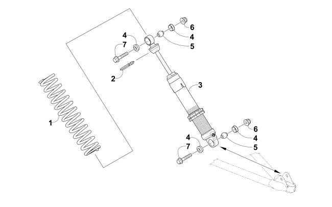 Parts Diagram for Arctic Cat 2016 M 6000 ES 141 SNOWMOBILE FRONT SHOCK ABSORBER ASSEMBLY