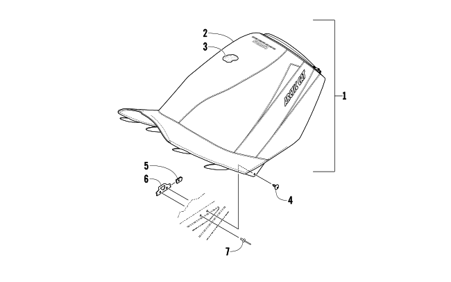 Parts Diagram for Arctic Cat 2014 M 8000 HCR 153 SNOWMOBILE SEAT ASSEMBLY