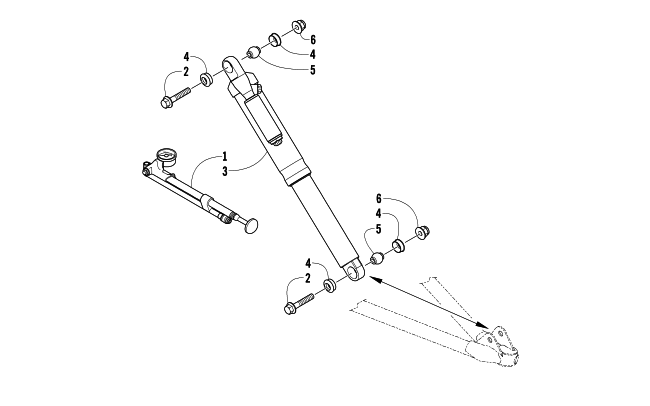 Parts Diagram for Arctic Cat 2014 M 8000 HCR 153 SNOWMOBILE SHOCK ABSORBER ASSEMBLY