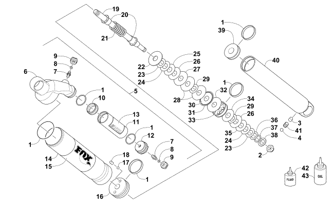 Parts Diagram for Arctic Cat 2014 M 8000 HCR 153 SNOWMOBILE FRONT SUSPENSION SHOCK ABSORBER