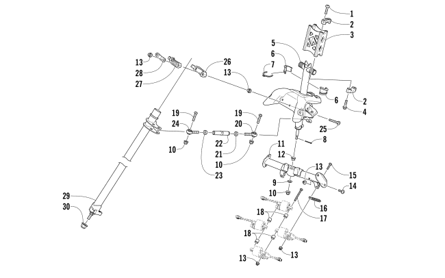 Parts Diagram for Arctic Cat 2016 M 8000 LTD 153 ES SNOWMOBILE STEERING POST ASSEMBLY