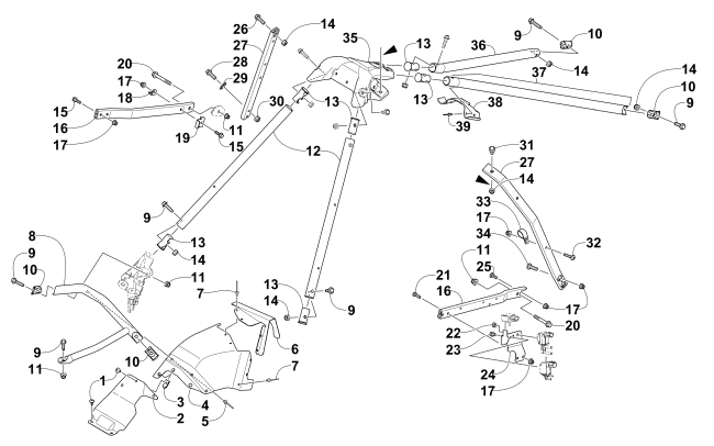 Parts Diagram for Arctic Cat 2016 M 9000 LTD 162 SNOWMOBILE STEERING SUPPORT ASSEMBLY
