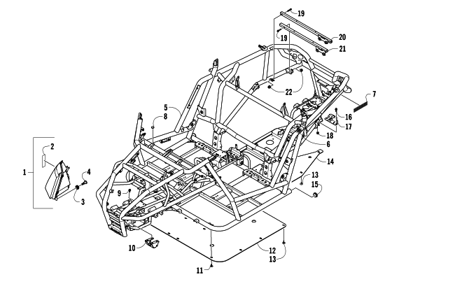 Parts Diagram for Arctic Cat 2014 WILD ATV FRAME, HEADLIGHTS, AND RELATED PARTS