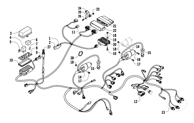 Parts Diagram for Arctic Cat 2014 1000 XT ATV WIRING HARNESS ASSEMBLY