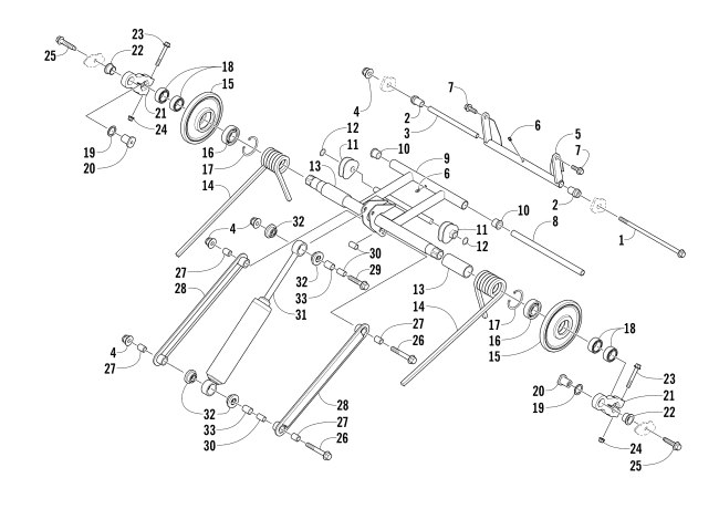 Parts Diagram for Arctic Cat 2015 BEARCAT 2000 XTE SNOWMOBILE REAR SUSPENSION REAR ARM ASSEMBLY